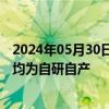 2024年05月30日快讯 雷电微力：通信数据链产品核心部件均为自研自产