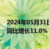 2024年05月31日快讯 国际航协：4月全球航空客运总需求同比增长11.0%