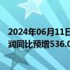 2024年06月11日快讯 齐翔腾达一字涨停，上半年归母净利润同比预增536.03%633.88%