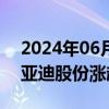 2024年06月13日快讯 港股汽车股反弹，比亚迪股份涨超6%