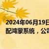 2024年06月19日快讯 榕基软件：公司大部分应用系统已适配鸿蒙系统，公司未参与鸿蒙开发