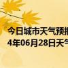 今日城市天气预报-正镶白旗天气预报锡林郭勒正镶白旗2024年06月28日天气