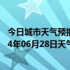 今日城市天气预报-喀喇沁左翼天气预报朝阳喀喇沁左翼2024年06月28日天气