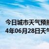 今日城市天气预报-河南蒙古族天气预报黄南河南蒙古族2024年06月28日天气