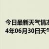 今日最新天气情况-喀喇沁左翼天气预报朝阳喀喇沁左翼2024年06月30日天气