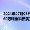 2024年07月03日快讯 新五丰：孙公司拟2.79亿元投建年产60万吨猪料新质工厂建设项目