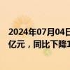 2024年07月04日快讯 ST天邦：上半年生猪销售收入39.86亿元，同比下降11.08%