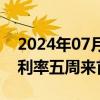 2024年07月04日快讯 美国30年期抵押贷款利率五周来首次上升