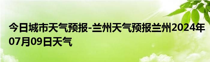 今日城市天气预报