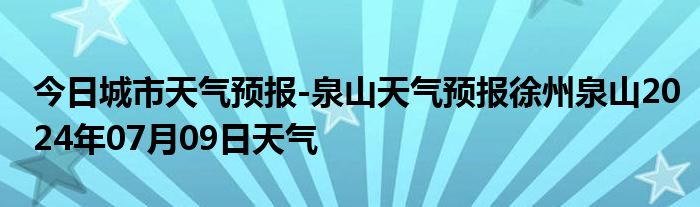 今日城市天气预报