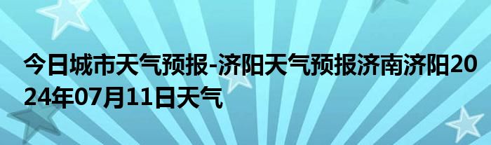 今日城市天气预报