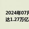 2024年07月12日快讯 美国本财年迄今赤字达1.27万亿美元