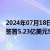 2024年07月18日快讯 海油工程：与韩国浦项制铁国际公司签署5.23亿美元SHWE气田四期开发总包合同