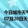 今日城市天气预报-白城天气预报白城2024年07月20日天气