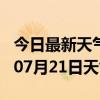 今日最新天气情况-晋中天气预报晋中2024年07月21日天气