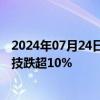 2024年07月24日快讯 智能网约车概念股开盘下挫，天迈科技跌超10%