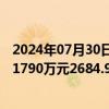 2024年07月30日快讯 新点软件：预计上半年净亏损收窄至1790万元2684.99万元