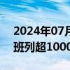 2024年07月31日快讯 广州国际港到发中欧班列超1000列