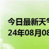 今日最新天气情况-金水天气预报郑州金水2024年08月08日天气