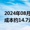 2024年08月08日快讯 大北农：5月育肥完全成本约14.7元/公斤