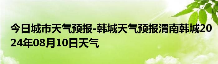 今日城市天气预报