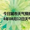 今日城市天气预报-察右前旗天气预报乌兰察布察右前旗2024年08月12日天气