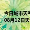 今日城市天气预报-通化天气预报通化2024年08月12日天气