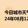 今日城市天气预报-河东天气预报天津河东2024年08月12日天气