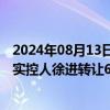 2024年08月13日快讯 口子窖：实控人之一刘安省拟向另一实控人徐进转让650万股公司股份