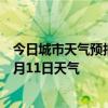 今日城市天气预报-四方台天气预报双鸭山四方台2024年08月11日天气