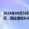 2024年08月16日快讯 哈投股份：上半年归母净利润1.14亿元，同比增长6.6%