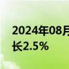 2024年08月20日快讯 加拿大7月CPI同比增长2.5%