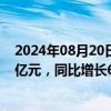 2024年08月20日快讯 南山铝业：上半年归母净利润21.89亿元，同比增长66.68%