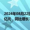 2024年08月22日快讯 恒力石化：上半年归母净利润40.18亿元，同比增长31.77%