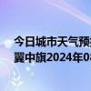 今日城市天气预报-科尔沁左翼中旗天气预报通辽科尔沁左翼中旗2024年08月26日天气