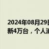 2024年08月29日快讯 湖南：到2024年底实现汽车报废更新4万台，个人消费者乘用车置换更新7万台