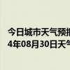 今日城市天气预报-察右前旗天气预报乌兰察布察右前旗2024年08月30日天气