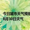 今日城市天气预报-库尔勒天气预报巴音郭楞库尔勒2024年08月30日天气