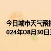 今日城市天气预报-攀枝花西区天气预报攀枝花攀枝花西区2024年08月30日天气