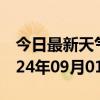 今日最新天气情况-迎江天气预报安庆迎江2024年09月01日天气