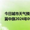 今日城市天气预报-科尔沁左翼中旗天气预报通辽科尔沁左翼中旗2024年09月06日天气