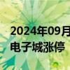 2024年09月13日快讯 房地产板块震荡走高，电子城涨停