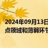 2024年09月13日快讯 央行：信贷资源更多流向重大战略 重点领域和薄弱环节，有力支持经济结构加快优化