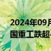 2024年09月20日快讯 中船系持续低迷，中国重工跌超4%