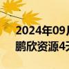 2024年09月20日快讯 有色板块震荡走强，鹏欣资源4天3板