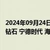 2024年09月24日快讯 39.1亿元市值限售股今日解禁，力量钻石 宁德时代 海锅股份解禁市值居前