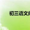 初三语文阅读理解解题技巧 非常实用