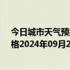 今日城市天气预报-那仁宝力格天气预报巴彦淖尔那仁宝力格2024年09月27日天气