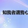 知我者谓我心忧不知我者谓我何求什么意思