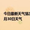 今日最新天气情况-茄子河天气预报七台河茄子河2024年09月30日天气